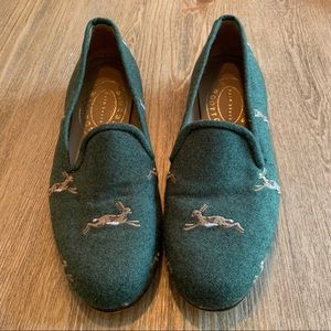 Stubbs and Wootton Bunny Felt Loafers Size 7.5